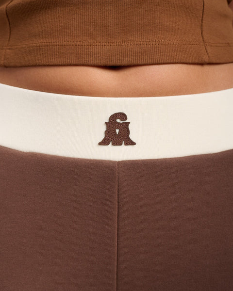 סטיב מאד - מכנסיים ארוכים לנשים MIRANDA-P בחום משולב