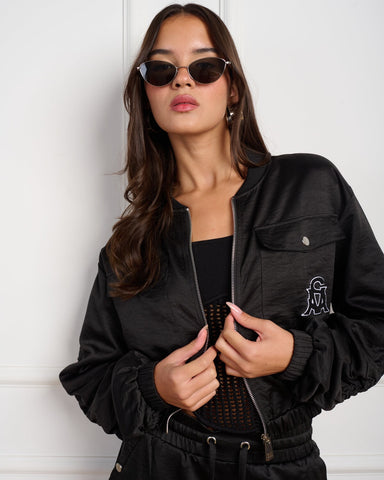 ג'קט בומבר לנשים MELANI-T בשחור