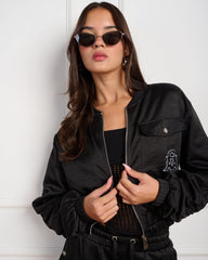 ג'קט בומבר לנשים MELANI-T בשחור