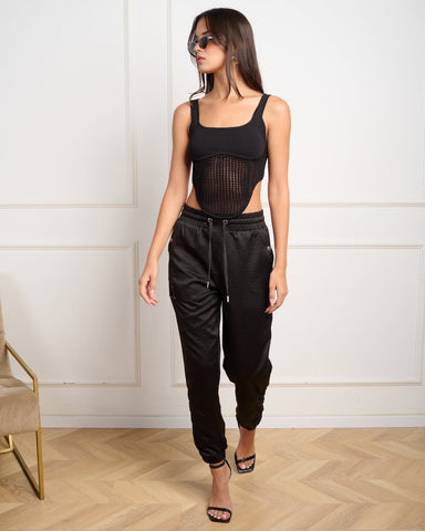 מכנסי ג'וגר לנשים MELANI-P בשחור