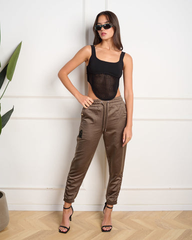 מכנסי ג'וגר לנשים MELANI-P בירוק