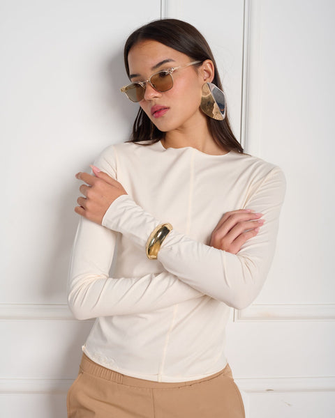 סטיב מאד - חולצה ארוכה לנשים COLA בלבן