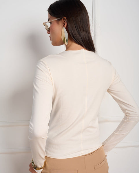 סטיב מאד - חולצה ארוכה לנשים COLA בלבן