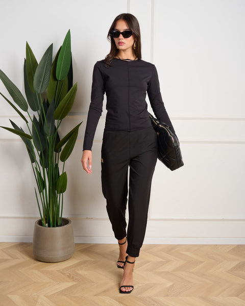 סטיב מאד - חולצה ארוכה לנשים COLA בשחור