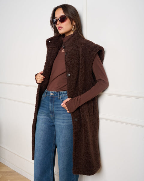 סטיב מאד - מעיל ווסט לנשים BENIT בחום