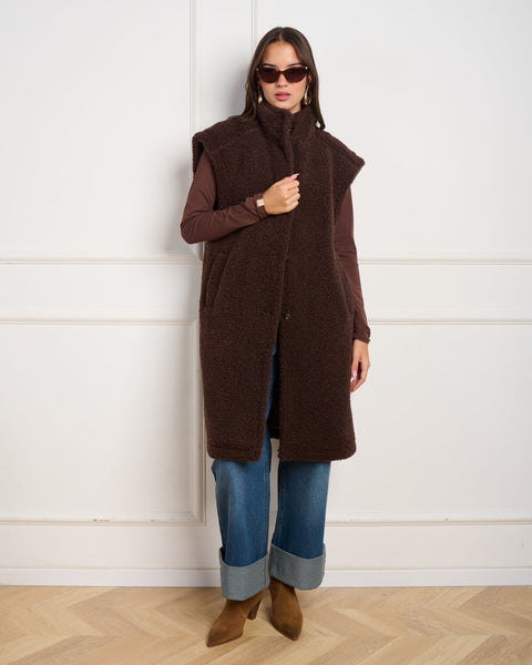 סטיב מאד - מעיל ווסט לנשים BENIT בחום