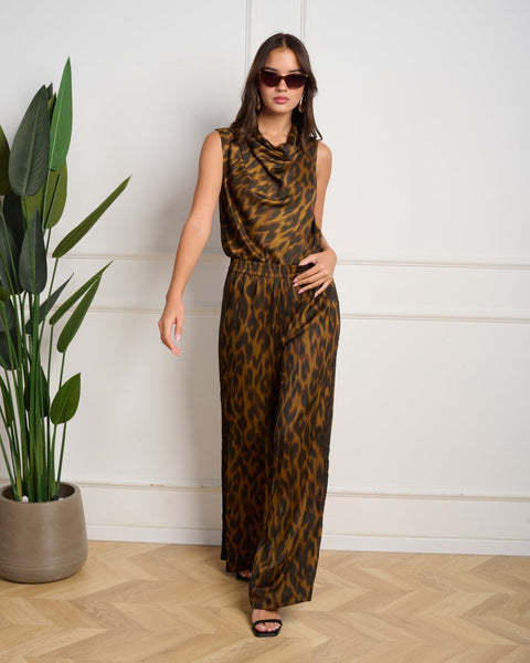 סטיב מאד - מכנסיים רחבים לנשים MOXIE במנומר