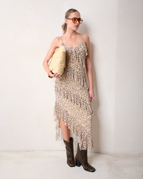 סטיב מאד - שמלת מקסי לנשים AIDA בבז׳