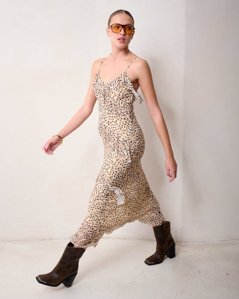 סטיב מאד - שמלת מקסי לנשים AIDA בבז׳