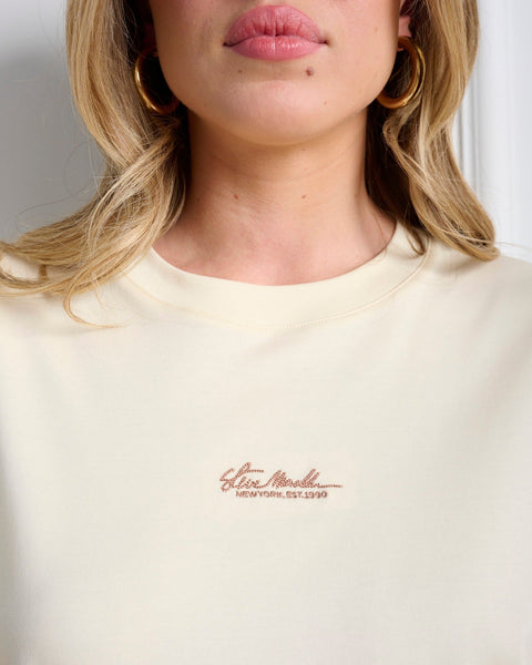 סטיב מאד - חולצת טי אוברסייז לנשים KIKA בגוןן קרם