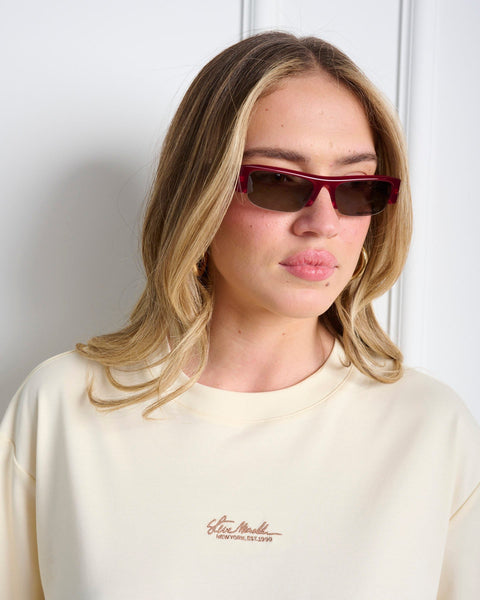 סטיב מאד - חולצת טי אוברסייז לנשים KIKA בגוןן קרם