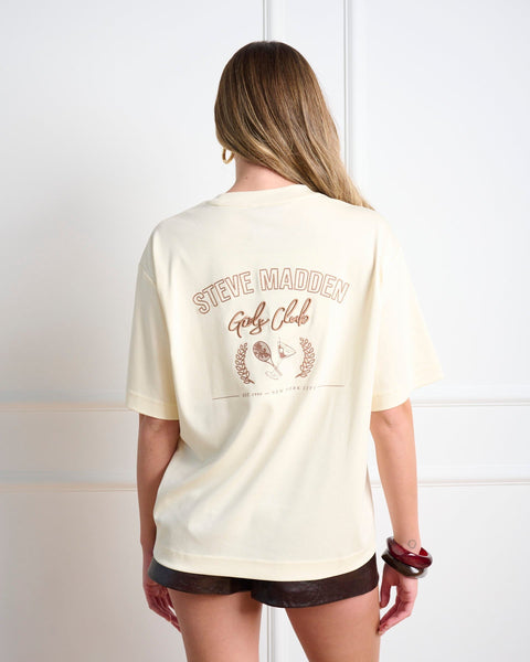 סטיב מאד - חולצת טי אוברסייז לנשים KIKA בגוןן קרם