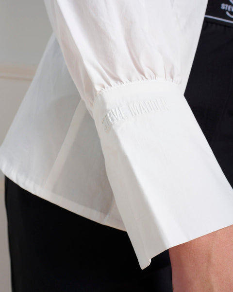 סטיב מאד - חולצה מכופתרת לנשים GIO בלבן