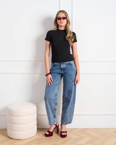 טי-שירט לנשים DANNY-T בשחור