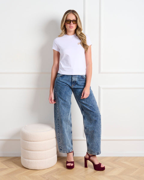 סטיב מאד - חולצת טי לנשים GINA בלבן