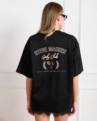 חולצת טי אוברסייז לנשים KIKA בשחור