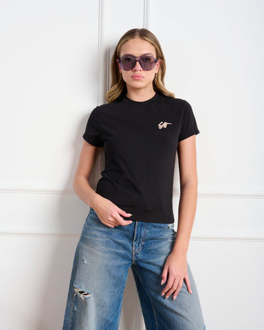 חולצת טי לנשים GINA בשחור