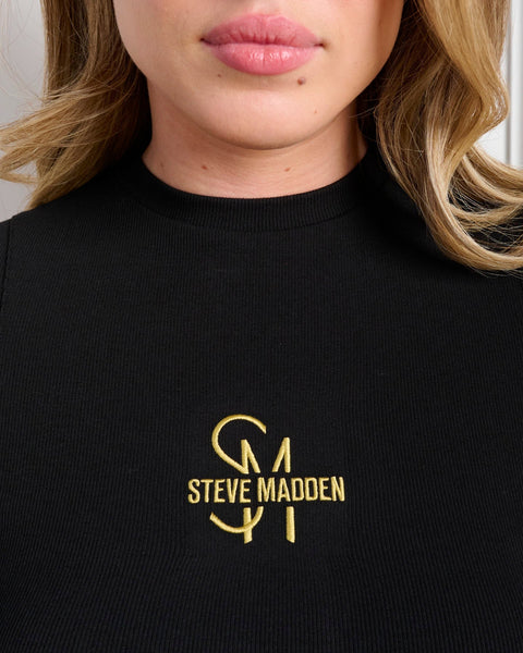 סטיב מאד - טי-שירט לנשים DANNY-T בשחור