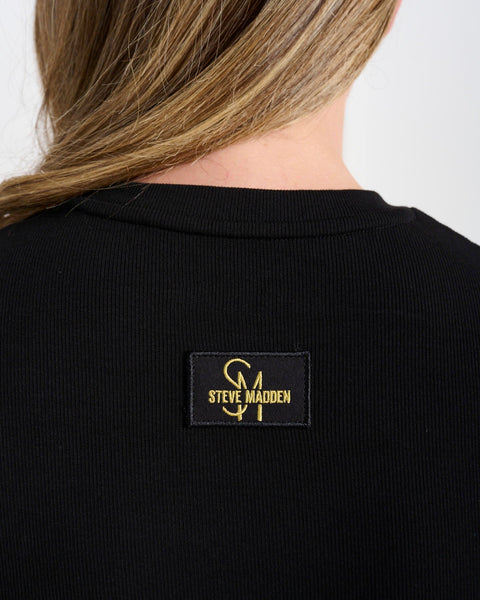 סטיב מאד - טי-שירט לנשים DANNY-T בשחור