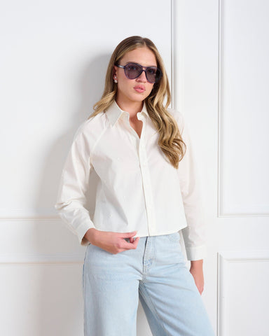 חולצה מכופתרת לנשים TESS-P בלבן