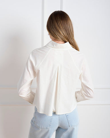 חולצה מכופתרת לנשים TESS-P בלבן