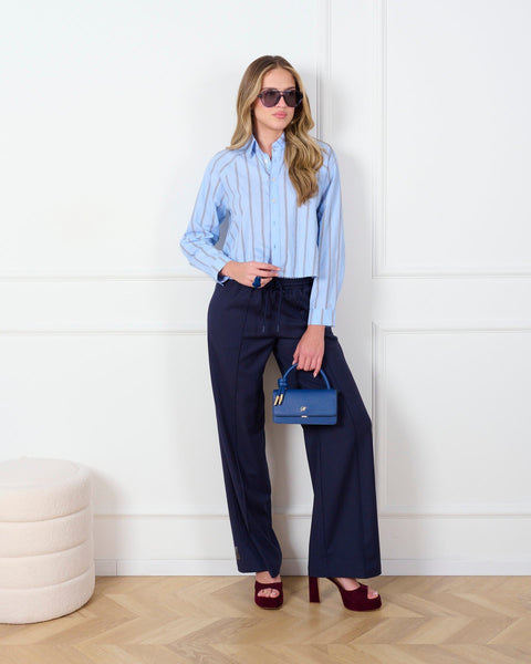 סטיב מאד - חולצה מכופתרת לנשים TESS-R בתכלת