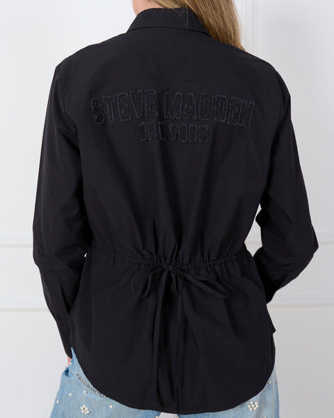 סטיב מאד - חולצה מכופתרת לנשים GIO בשחור