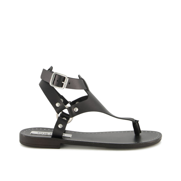 סטיב מאד - סנדלי עור לנשים JASEY בשחור