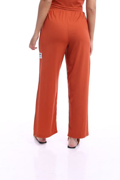 סטיב מאד - מכנסיים ארוכים עם שסע בכתום STM2127722
