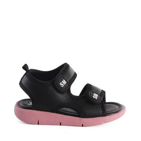 סנדלים לילדות בשחור/ ורוד K-STORM