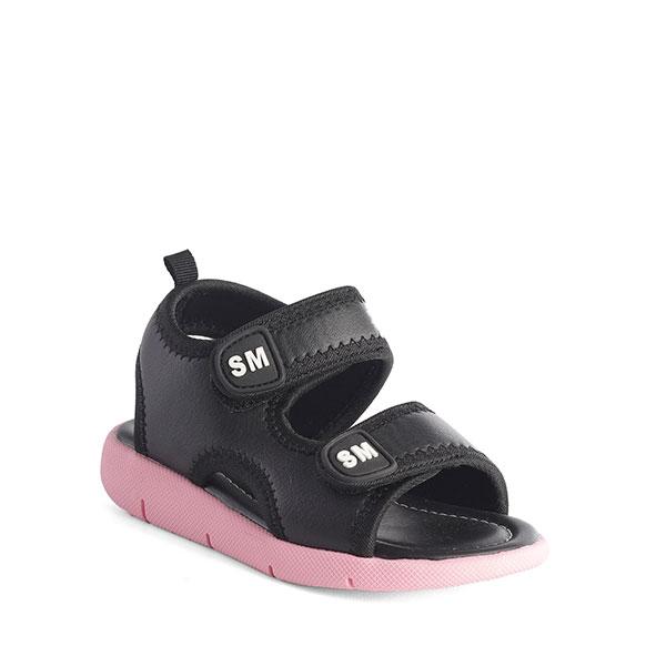 סטיב מאד - סנדלים לילדות בשחור/ ורוד K-STORM